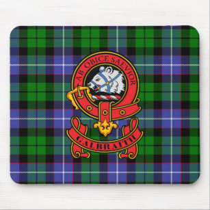 Clan Galbraith Mouse Pad with Clan Tartan