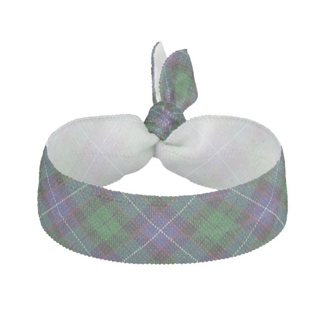 Clan Galbraith Scottish Accents Blue Green Tartan Hair Tie (Front)