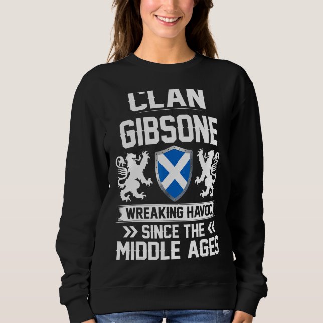 Clan Gibsone Scottish Family Clan Scotland Wreakin Sweatshirt (Front)