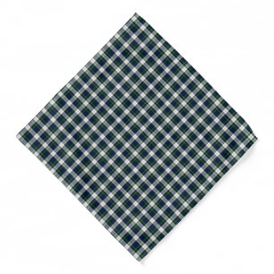 Clan Gordon Blue, Green and White Dress Tartan Bandana