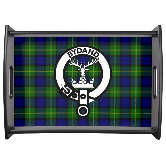 Clan Gordon Crest And Tartan Tray (Front)