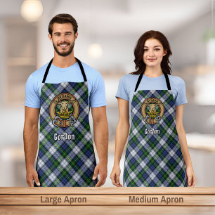 Clan Gordon Crest over Dress Tartan Apron