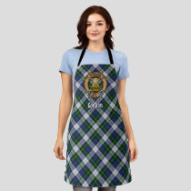 Clan Gordon Crest over Dress Tartan Apron