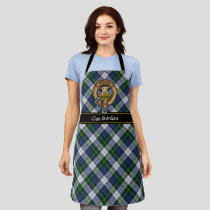 Clan Gordon Crest over Dress Tartan Apron