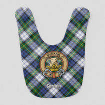 Clan Gordon Crest over Dress Tartan Baby Bib