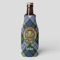 Clan Gordon Crest over Dress Tartan Bottle Cooler