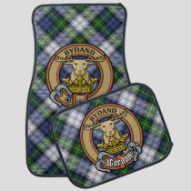 Clan Gordon Crest over Dress Tartan Car Floor Mat