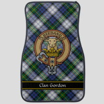 Clan Gordon Crest over Dress Tartan Car Floor Mat