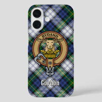 Clan Gordon Crest over Dress Tartan iPhone 16 Case