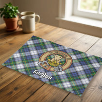 Clan Gordon Crest over Dress Tartan Cloth Placemat