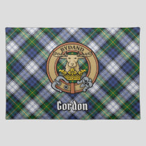 Clan Gordon Crest over Dress Tartan Cloth Placemat