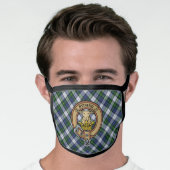 Clan Gordon Crest over Dress Tartan Face Mask (Worn Him)