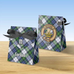 Clan Gordon Crest over Dress Tartan Favor Box