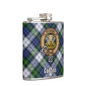 Clan Gordon Crest over Dress Tartan Flask (Right)
