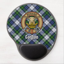 Clan Gordon Crest over Dress Tartan Gel Mouse Pad