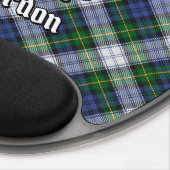 Clan Gordon Crest over Dress Tartan Gel Mouse Pad (Right Side)