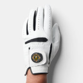 Clan Gordon Crest over Dress Tartan Golf Glove (Front)