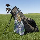 Clan Gordon Crest over Dress Tartan Golf Towel (Green)
