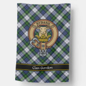 Clan Gordon Crest over Dress Tartan House Flag (Front)