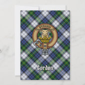 Clan Gordon Crest over Dress Tartan Invitation (Back)