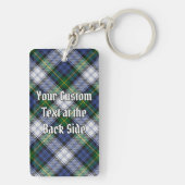 Clan Gordon Crest over Dress Tartan Keychain (Back)