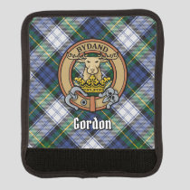 Clan Gordon Crest over Dress Tartan Luggage Handle Wrap