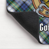 Clan Gordon Crest over Dress Tartan Mouse Pad (Corner)