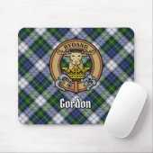 Clan Gordon Crest over Dress Tartan Mouse Pad (With Mouse)