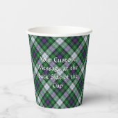 Clan Gordon Crest over Dress Tartan Paper Cups (Back)