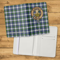 Clan Gordon Crest over Dress Tartan Passport Holder