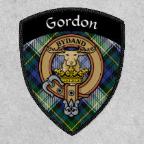Clan Gordon Crest over Dress Tartan Patch