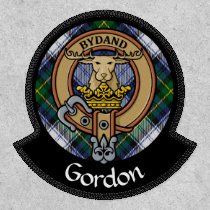 Clan Gordon Crest over Dress Tartan Patch