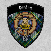 Clan Gordon Crest over Dress Tartan Patch