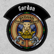 Clan Gordon Crest over Dress Tartan Patch