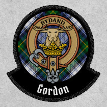 Clan Gordon Crest over Dress Tartan Patch