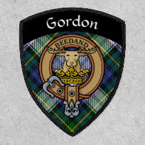 Clan Gordon Crest over Dress Tartan Patch