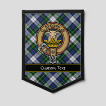 Clan Gordon Crest over Dress Tartan Pennant