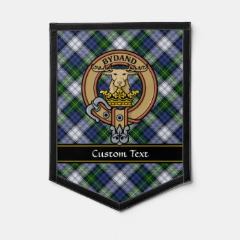 Clan Gordon Crest Over Dress Tartan Pennant by shortmyths at Zazzle
