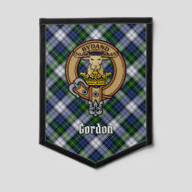 Clan Gordon Crest over Dress Tartan Pennant