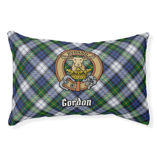 Clan Gordon Crest over Dress Tartan Pet Bed