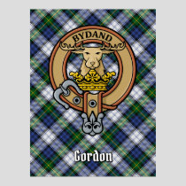 Clan Gordon Crest over Dress Tartan Poster