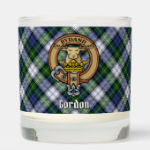Clan Gordon Crest over Dress Tartan Scented Candle (Front)