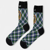 Clan Gordon Crest over Dress Tartan Socks (Left)