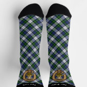 Clan Gordon Crest over Dress Tartan Socks (Top)