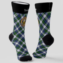 Clan Gordon Crest over Dress Tartan Socks