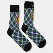 Clan Gordon Crest over Dress Tartan Socks (Right)