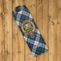 Clan Gordon Crest over Dress Tartan Thermal Tumbler