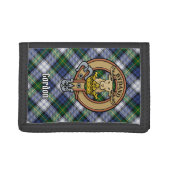 Clan Gordon Crest over Dress Tartan Trifold Wallet (Front)