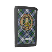 Clan Gordon Crest over Dress Tartan Trifold Wallet (Side)