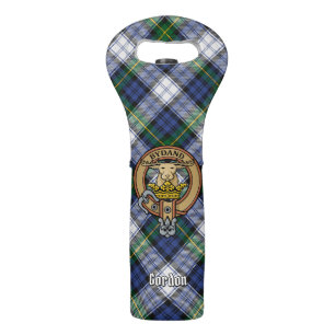 Clan Gordon Crest over Dress Tartan Wine Bag